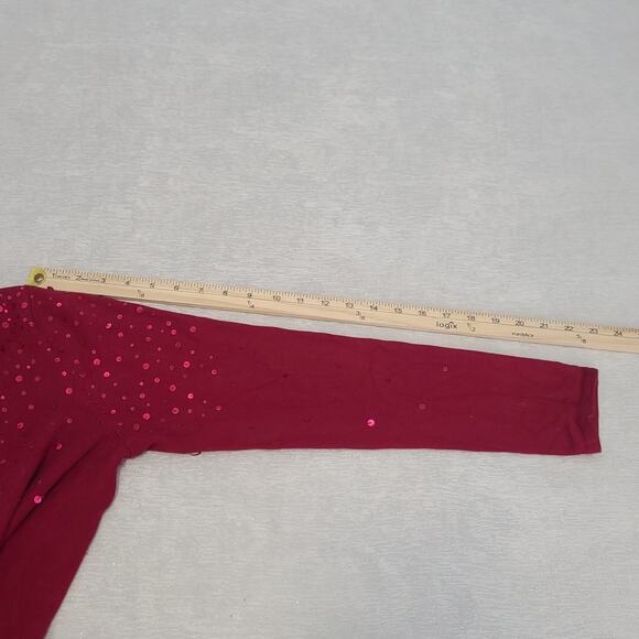 Pendleton ladies cashmere sweater red sequins Festive Holiday Size Med - Picture 5 of 9